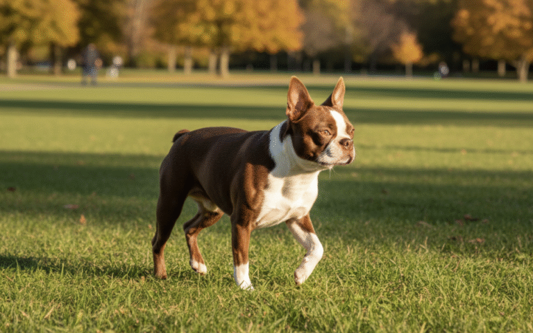 Brown Boston Terrier