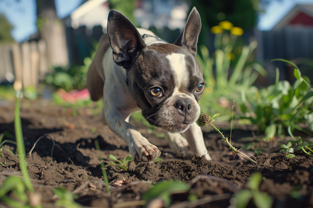 photo of a brow Boston Terrier