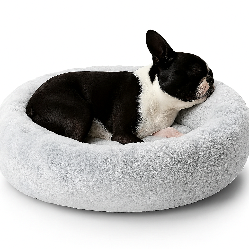 Best Friends by Sheri Calming Lux Fur Donut Cuddler Bolster Dog Bed