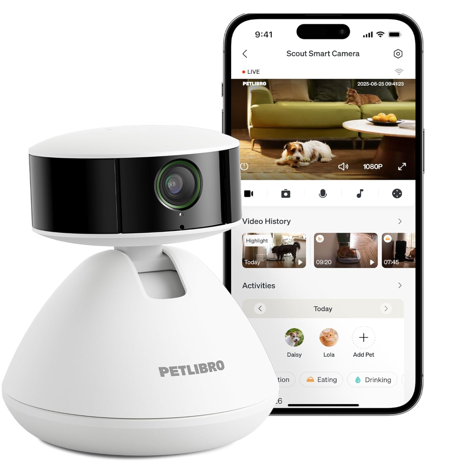 PETLIBRO AI Dog Camera Pet Camera Indoor with Phone App