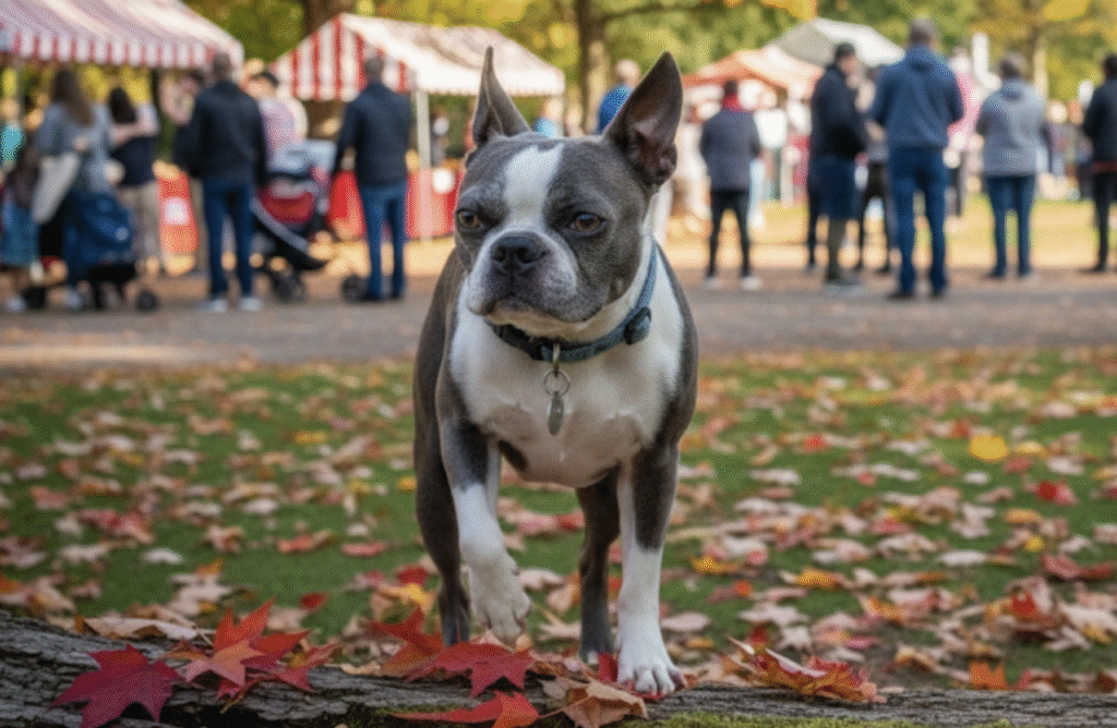 Seal & White (Blue) Boston Terrier