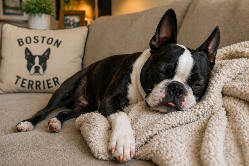 Dumpling the Boston Terrier showing the modern American Gentleman personality